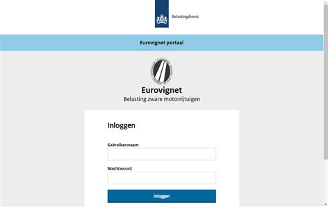 eurovignet inloggen.